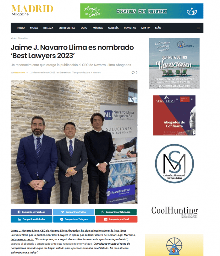 2022.11.21 Madrid Magazine (best lawyers 2023