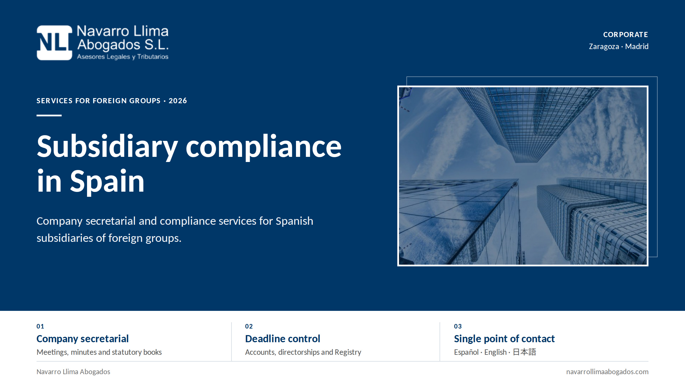 Spanish subsidiary compliance by Navarro Llima Abogados