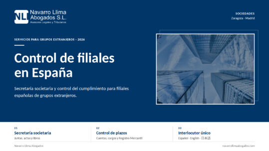 Control de filiales por Navarro Llima Abogados.
