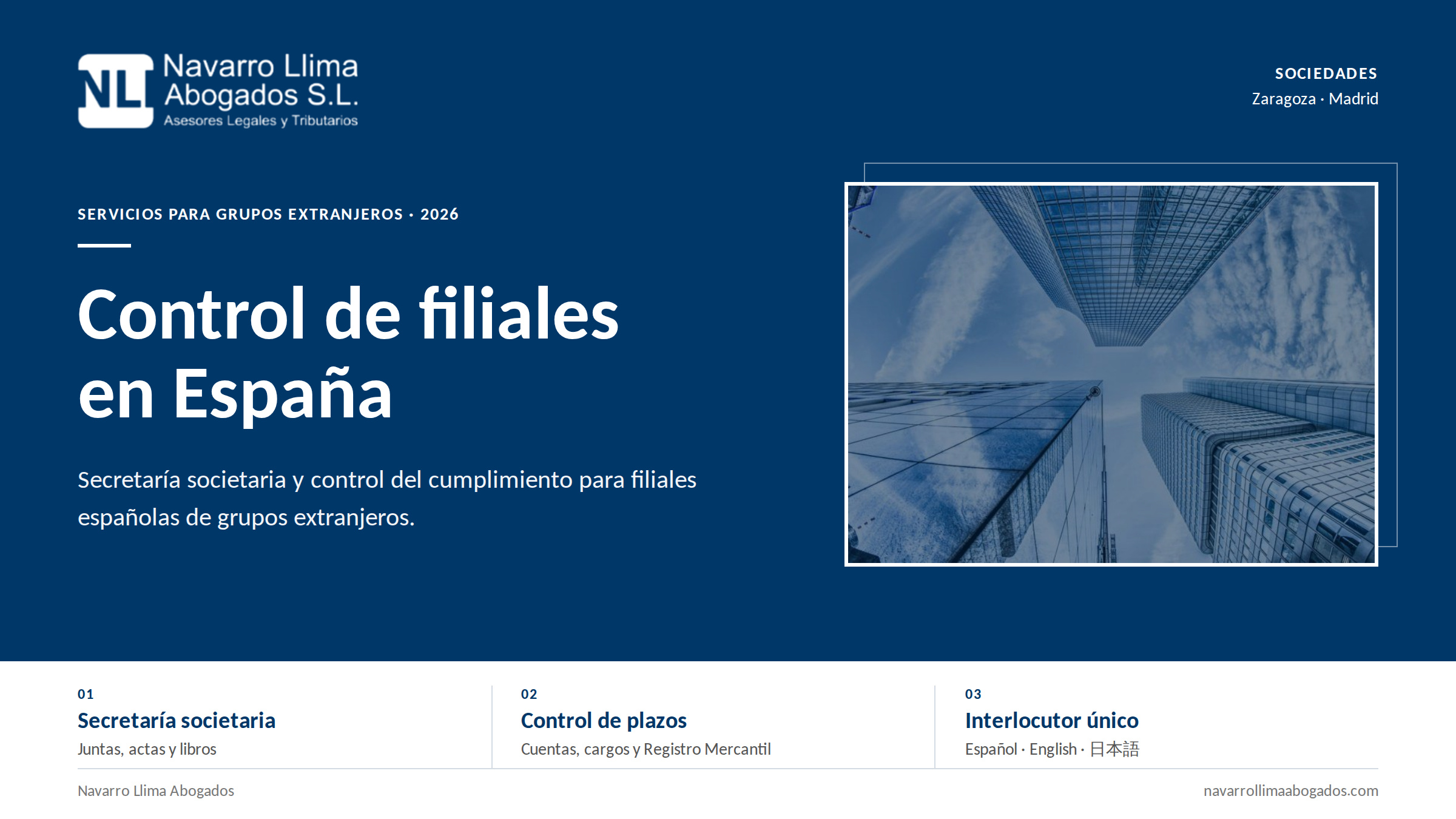 Control de filiales por Navarro Llima Abogados.